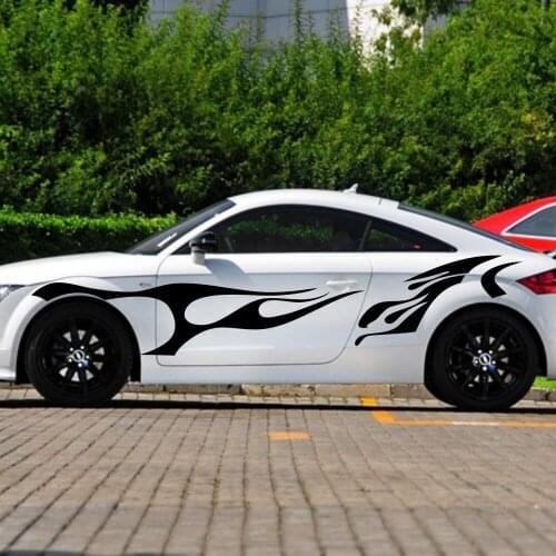 Car Decal Racing Hot Fire Flames Blaze for TT A1 A3 Vinyl Side Door Sticker ZC300