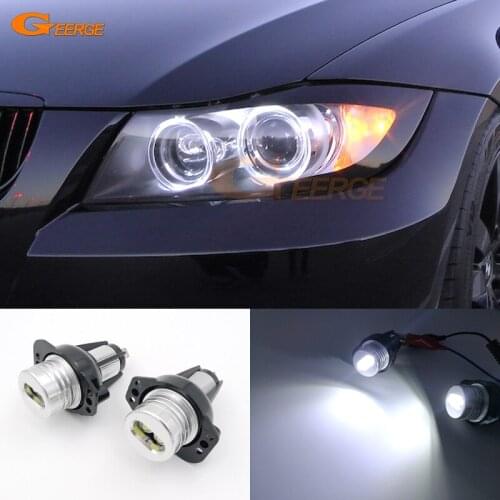 For BMW 3 series E90 E91 pre LCI 325i 325xi 328i 328xi 330i 330xi 06-08 Excellent quality white LED Angel Eyes bulb Halo Light