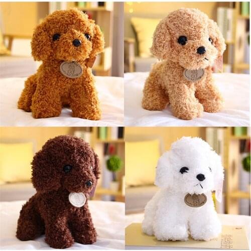 20-25cm Simulation Teddy Dog Plush Kids Toy Doll Cute Seaweed Hairy Dog Doll Children Boys Girls for Birthday Christmas Gift