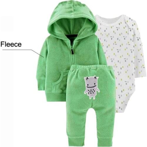 Newborn Baby Clothing Set 2019 Autumn Winter 3PCS Tops Coat Sweater+Pants+bodysuit Infant Toddler Boy girl clothes outfit