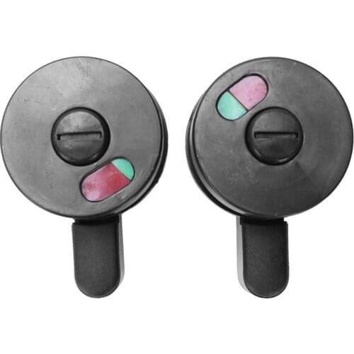 Hot 2pcs Public Toilet Door Locking Rotating Red Green Indicator Knob Lock