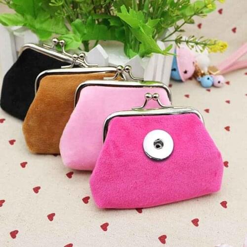 Mini 019 velvet leather 18mm Snap Button Kids Women Bag Charms Multifunction Keyring Key Rings Purse Key Chains jewelry