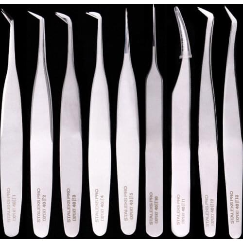 High Precision Tweezer for Eyelash Extension Stainless Steel Eyebrow Lashes Tweezers Excellent Closure Beauty Makeup Tool