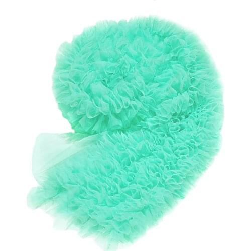 Pleated Tulle Lace Fabric 28cm Stack Lace Trim Guipure Craft Supplies Yellow Green Laces Sewing Trimmings Embellishments LX22