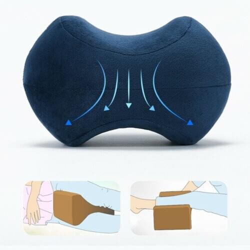 Memory Foam Knee Pillow Wedge-Shaped Solid Color Appearance Bed Cushion Support Accessories