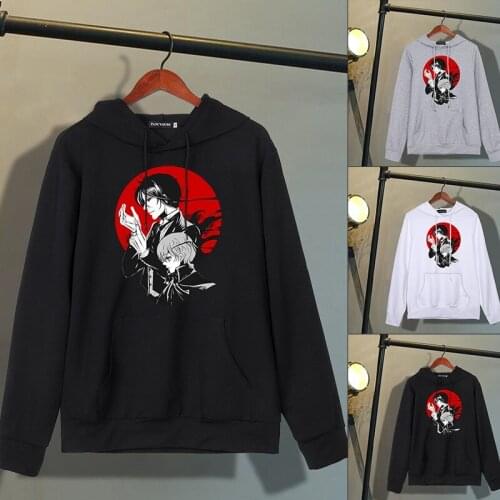 2020 New Hot style Black Butler Harajuku pullover hoodie sweatshirt cartoon printed long-sleeved sweater
