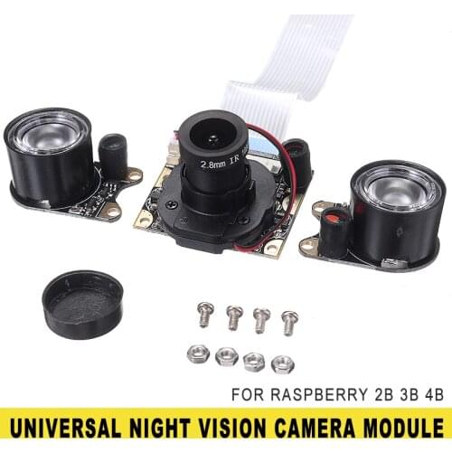 For R-aspberry 2B 3B 4B 1pc Universal Vision Camera Module 5MP 1080P Video Sensor Modules With Infrared LED Board Pohiks