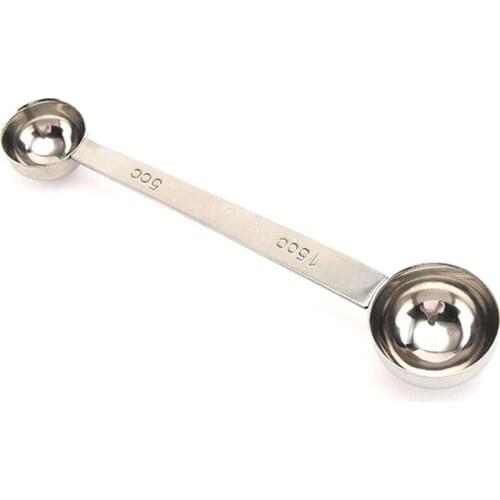 Stainless Steel Double Head Spoon Rose Gold Silver Graduated Roasted Long Handle Tool With Measuring Kitchen Scale Coffee S I2V6