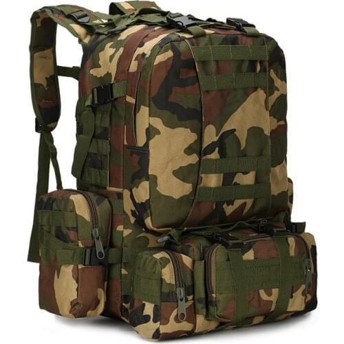 Tactical Camo Travelling Bags Oxford Cloth Anti-wear Outdoors Army Camouflage Luggage Group Combination Camping Package Backpack