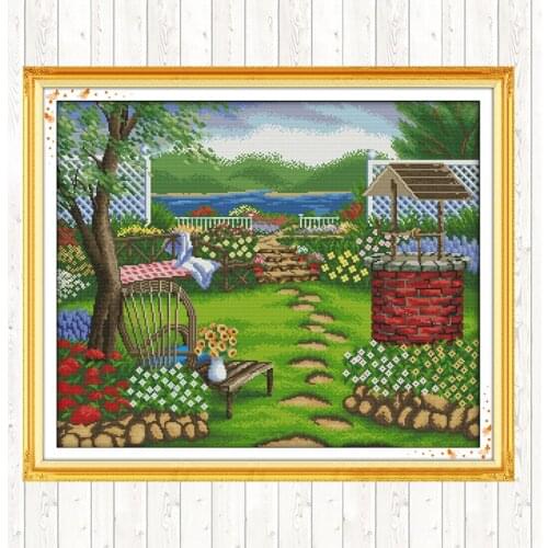 Spring DMC Cotton Thread Printed Canvas 14CT 11CT Counted and Stamped DIY Needlework Crafts Handmade Cross Stitch Embroidery Kit