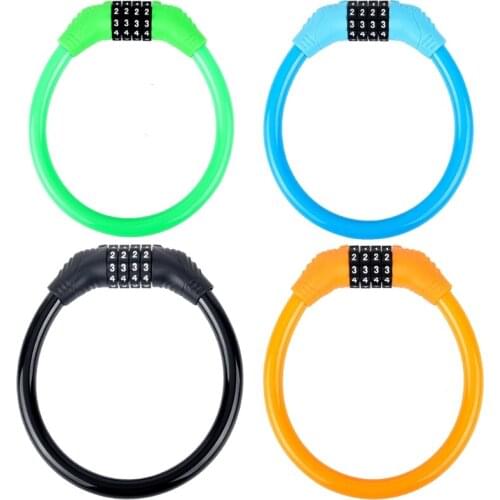 Motorcycle Bike Lock Combination Lock With Cable Portable Motorcycle Anti-theft Lockstitch Cable G99D