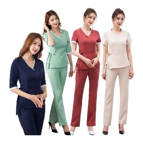 Woman beauty salon Uniforms Massage Sauna foot bath Workwear Beauty Clothing Beautician Work Clothes uniforme Spa uniform