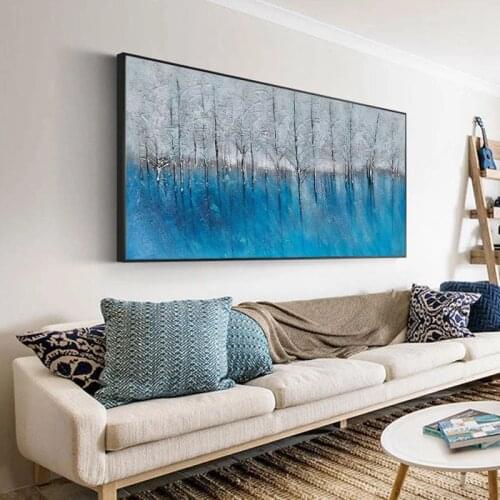 Winter Scenery Abstract Oil Painting Wall Art Home Decor Picture Modern Oil Painting On Canvas 100% Hand Painted No Framed