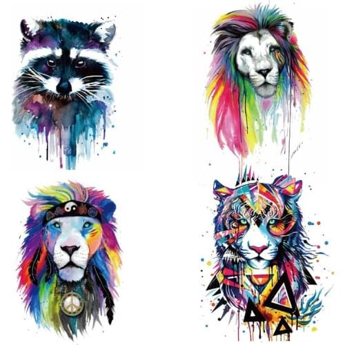 ZOTOONE Watercolor Animal stickers for iron transfer clothes DIY accessory t-shirt dresses washable heat transfer H