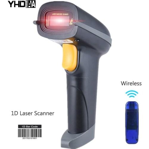 1D Wireless Barcode Scanner Laser Handheld Bar code Reader With Memory CE FCC ROSH IP54 Wifi Bar Code Reader for Warehouse Shop
