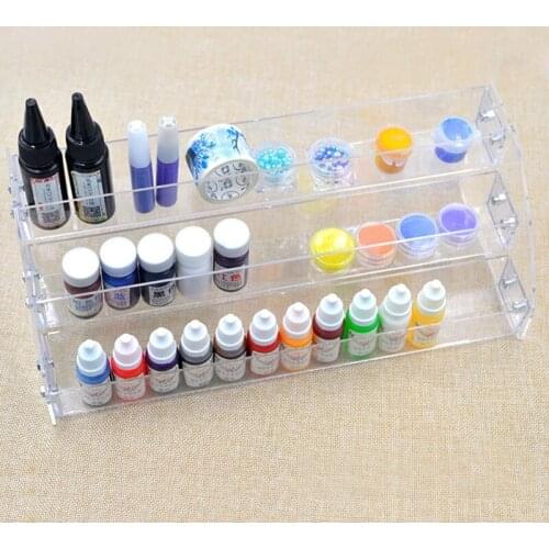 2-7 Tiers Clear AcrylicPigment Bottles Storage Box Lipstick Jewelry Organizers F3MF