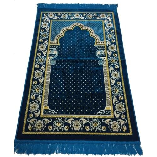 Velvet Prayer Rug Luxurious Quality English Made Patterned Soft Surface Doesn 'T Slip And Gather DKN-000124