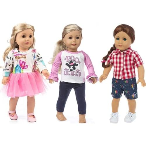 3 Sets Doll Clothes-Fashioh Dress for My Little Baby-18''/Life/Generation Doll Accessories-american Toy Outfit Fit Girl Gifts