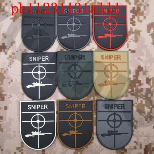 3D PVC patch SNIPER Morale Military Tactics Rubber patch