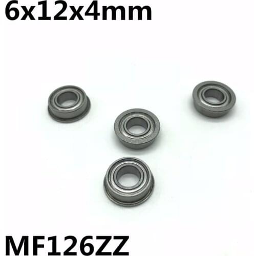 50Pcs MF126ZZ LF-1260ZZ 6x12x4 mm Flange Bearing Deep Groove Ball Bearing High Quality Advanced MF126Z MF126
