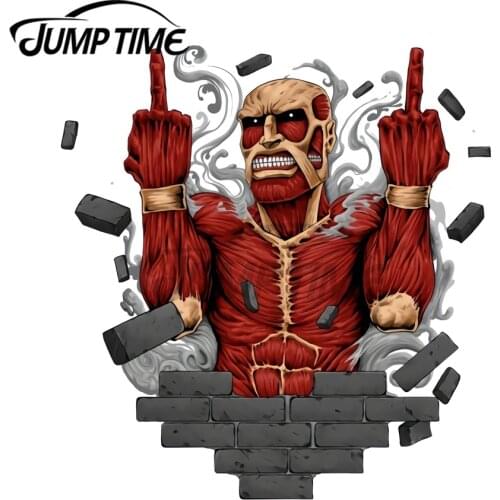 JumpTime 13 x 10.8cm Ackerman Attack On Titans Decal Personality Cartoon Car Stickers Refrigerator Windshield RV Decoration