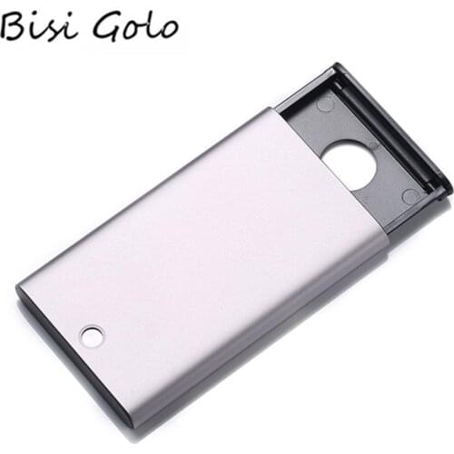 BYCOBECY 2020 Wallet Men and Women New RFID Metal Silver Gray Card Holder Creative Aluminum Alloy Card Holder Women Short Wallet