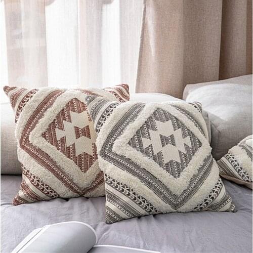 Red Black Kilim Cushion Cover Geometric Embroidery Home Decor Pillow Cover 45x45cm/30x50cm/50x50cm Sofa Pilow Case Pillow Sham