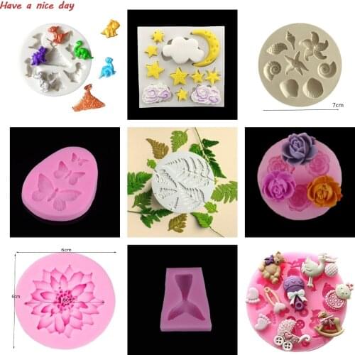 Diy Bakeware Chocolate Mould Silicone Dinosaur Cake Mold Fondant Mold Cake Decorating Tools