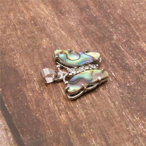 Brand New Hot Natural Multicolor Abalone Shell Animal Butterfly Shaped Pendant Fashion Jewelry Stone Beads Craft Gift Y564