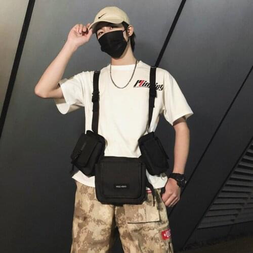 Hip-hop Chest Rig Waist Bag casual Oxford pockets men and women tactical function chest bag zipper fashion outdoor tactical belt