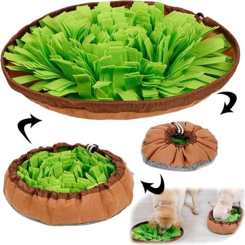 Dog Puzzle Toys Pet Snuffle Mat for Dog Interactive Feed Game Boredom Encourages Natural Foraging Skills for Cats Bowl Travel