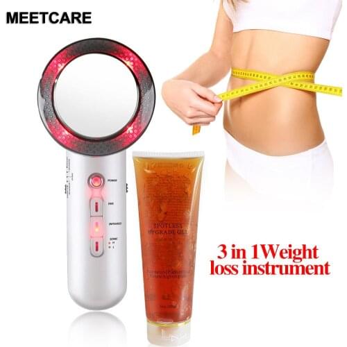 Face Reduction 3 in 1 EMS Infrared Ultrasonic body Massager Anti cellulite Fat Burner Weight Loss Infrared Slimming Machine