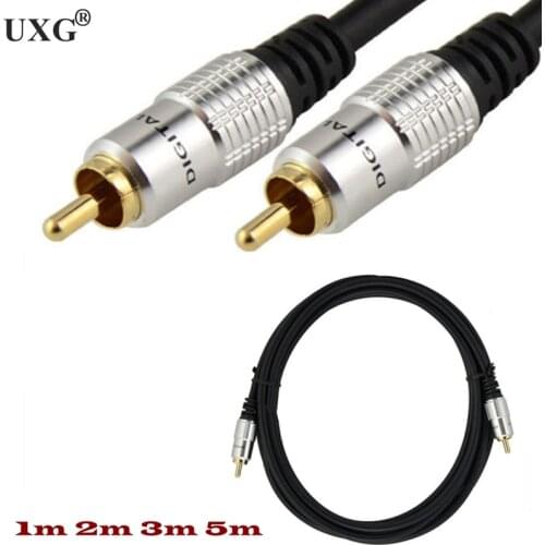 RCA to RCA Cable Video Audio Coaxial Cable Stereo Digital RCA Connector for TV DVD Amplifier Hifi Subwoofer Cable 1m 2m 3m 5m