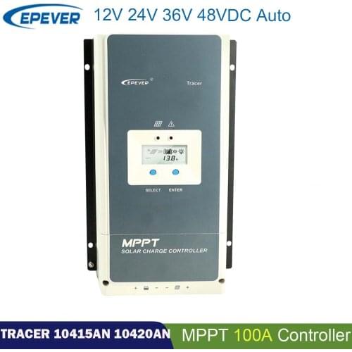 EPever MPPT 100A Solar Charge Controller 12V24V36V48V LCD Max.PV Input 200V for Hybrid Power System