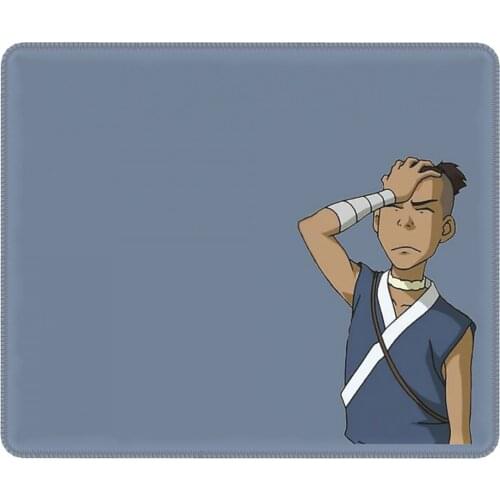 Frustrated Sokka Cool Mouse Pad Avatar The Last Airbender with Locking Edge MousePad Natural Rubber Computer Keyboard Desk Pad