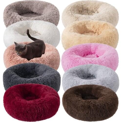 Dog Bed Plush Dount Basket Calm Cat Bed Hondenand Pet Kennel Soft Fluffy Cushion Sleeping Mat For Big Dogs