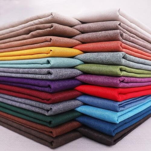 Linen Fabric Upholstery Material For Sofa Curtain DIY Needlework Sewing Cushion Cover