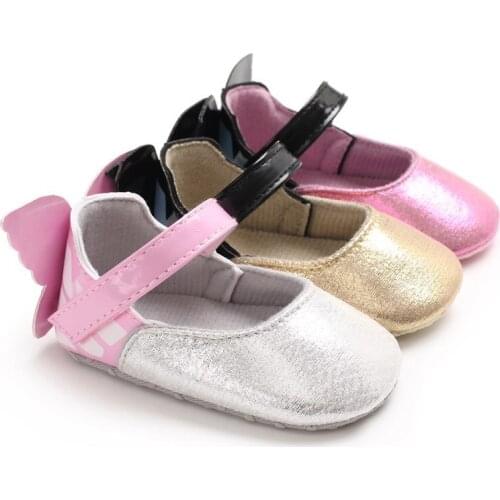 2019 Newborn Kid Baby Girls Cute Princess Shoes With Wings Fashion Crib Shoes Casual