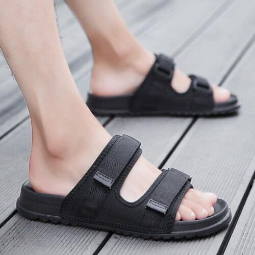 Mens Casual Light Sandals Cool Street Slippers Large 46 Summer New Comfortable Antiskid Mens Beach Shoes Zapato Hombre