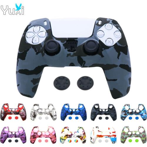 YuXi For PS5 Soft Silicone Gel Rubber Case Cover For Sony PlayStation Dualshock 5 PS5 Controller Protection Case Skin