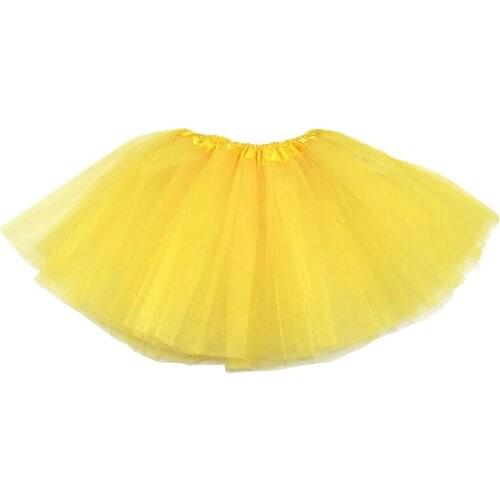 New Kids Girls Modern Ballet Dressing Fairy Tutu Skirt Yellow
