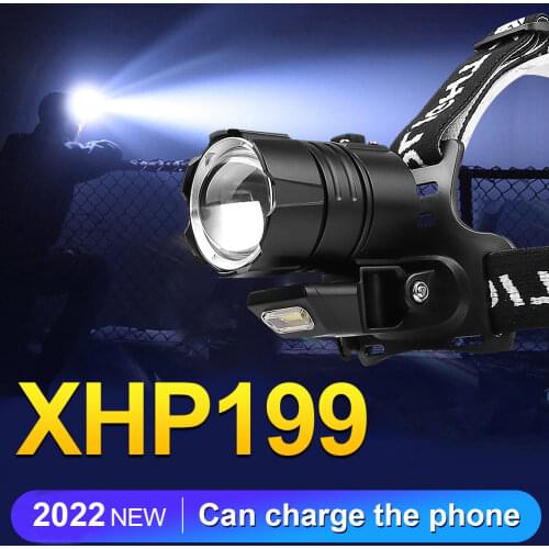 New cob and xhp100 powerful led headlamp head torch flashlight lantern headlight 18650 rechargeable battery hunting xhp90 xhp70