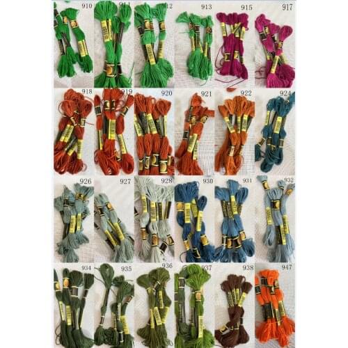 Oneroom DMC3740-3787 Multcolor 10Pcs/lot 8m Length Thread Cross Stitch Cotton Sewing Skeins Embroidery Thread Floss Kits