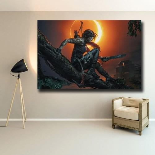 The Poster Decoration Painting of Tomb Raider on HD Canvas Painting Art Posters and Prints Painting Pictures Cuadros Decor