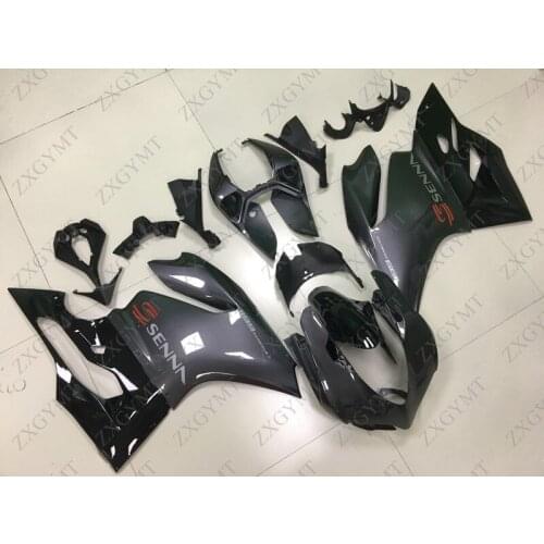 Plastic Fairings for DUCATI 1199 2012 - 2014 Black Grey Body Kits 889 2013 Fairings for DUCATI 1199 2012