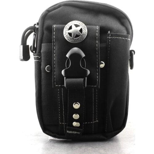 Studded Biker Punk Cavans Waist Pack Sport Pouch Men Fanny Bag