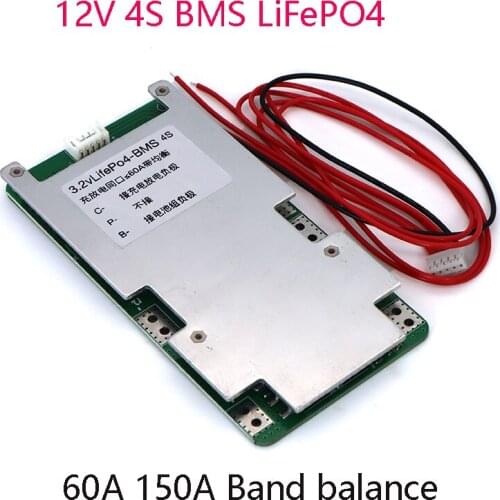 12V 4S BMS 3,2 V LiFePO4 60A-150A discharge to prevent excessive charge and discharge with its own balancing effect