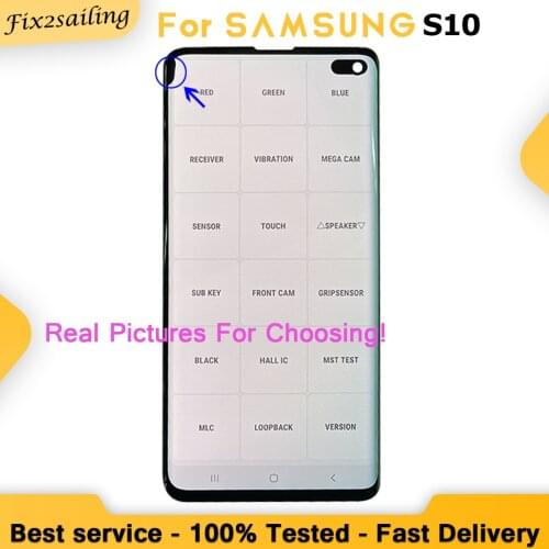 Real Pictures For Dead Pixel Screen For Samsung Galaxy S10 G973 SM-G973F/DS G973U 6.1" Inch All Tested LCD Display Replacement