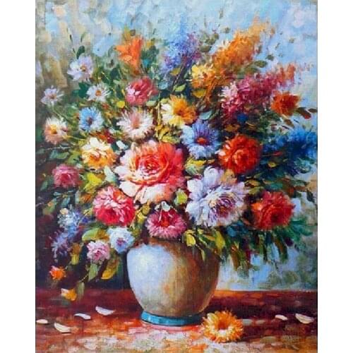 SDOYUNO Paint By Number Canvas Painting Kits Flowers DIY Handpainted Pictures By Numbers Acrylic Paint Unique Gift