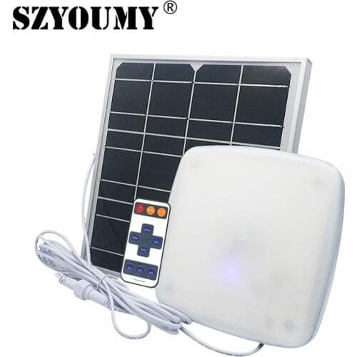SZYOUMY 1PCS Solar LED Panel Light Outdoor 8W LED Ceiling Solar Lamps Long Working Time Lights For Gardenhts For Garden